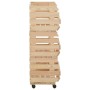Carrito para verduras madera maciza de pino 57x30x80 cm