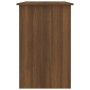 Escritorio de madera contrachapada marrón roble 100x50x76 cm