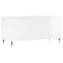 Mueble discos madera contrachapada blanco brillo 100x38x48 cm