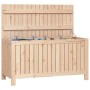 Caja de almacenaje jardín madera maciza de pino 115x49x60 cm