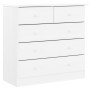 Cómoda cajonera ALTA madera maciza pino blanco 77x35x73 cm