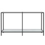 Mesa de consola vidrio templado blanco 140x35x75,5 cm