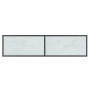 Mesa de consola vidrio templado blanco 140x35x75,5 cm