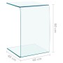 Mesa auxiliar de vidrio templado 40x40x60 cm