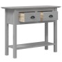 Mesa consola BODO madera maciza de pino gris 91x35x74 cm