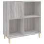 Mueble discos madera contrachapada gris Sonoma 84,5x38x89 cm