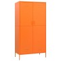 Armario de acero naranja 90x50x180 cm