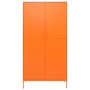 Armario de acero naranja 90x50x180 cm