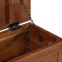 Caja de almacenamiento madera de mango maciza 110x30x40 cm