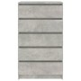 Cajonera de madera contrachapada gris hormigón 60x36x103 cm