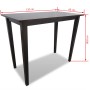 Mesa alta de madera marrón