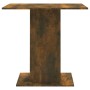 Mesa de comedor madera contrachapada roble ahumado 80x80x75 cm