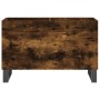 Mueble discos madera contrachapada roble ahumado 74,5x38x48 cm
