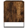 Mueble discos madera contrachapada roble ahumado 74,5x38x48 cm