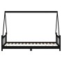 Estructura de cama para niños madera de pino negro 90x190 cm