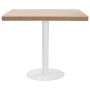 Mesa de bistró MDF marrón claro 80x80 cm