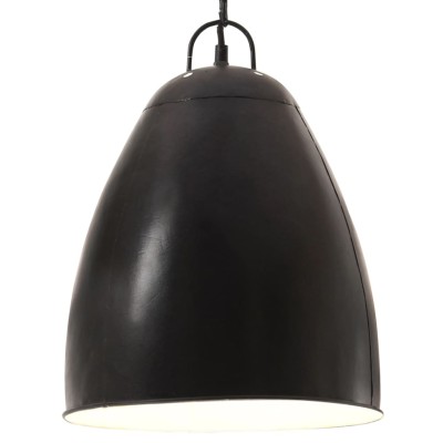 Lámpara colgante industrial redonda 25 W negra 32 cm E27