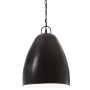 Lámpara colgante industrial redonda 25 W negra 32 cm E27