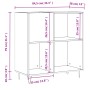 Mueble discos madera contrachapada roble ahumado 84,5x38x89 cm