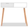 Mesa consola de madera maciza de pino blanca 80x30x72 cm