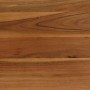 Mesa de comedor de madera maciza de acacia y acero 75x75x76 cm