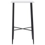 Mesa alta de cocina MDF blanco 60x60x111 cm