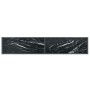 Mesa de consola vidrio templado negro 180x35x75,5 cm