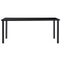 Mesa de comedor de vidrio templado negro 180x90x75 cm