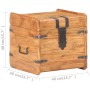 Baúl de madera maciza de acacia 40x40x40 cm