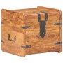 Baúl de madera maciza de acacia 40x40x40 cm