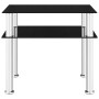Mesa auxiliar vidrio templado negra 45x50x45 cm