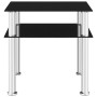 Mesa auxiliar vidrio templado negra 45x50x45 cm