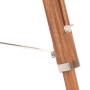Lámpara de trípode madera maciza de teca marrón y blanco 141 cm