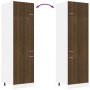 Armario para frigorífico madera marrón roble 60x57x207 cm