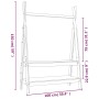 Perchero de madera maciza de pino blanco 100x45,5x150 cm