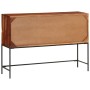 Aparador de madera maciza de acacia 110x28x76 cm