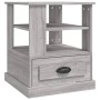 Mesa auxiliar madera contrachapada gris Sonoma 50x50x60 cm