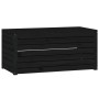 Baúl de jardín madera maciza de pino negro 101x50,5x46,5 cm