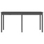Mesa de jardín madera maciza pino gris 159,5x82,5x76 cm