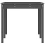 Mesa de jardín madera maciza pino gris 159,5x82,5x76 cm