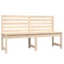 Banco de jardín madera maciza pino 157,5 cm