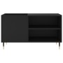 Mueble de discos madera de ingeniería negro 85x38x48 cm