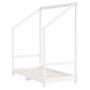Estructura de cama para niños madera de pino blanco 70x140 cm