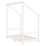 Estructura de cama para niños madera de pino blanco 70x140 cm