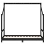Estructura de cama para niños madera de pino negro 80x160 cm