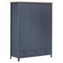 Armario de 3 puertas Hill Range madera pino gris 127x50x170cm