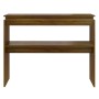 Mesa consola madera contrachapada roble marrón 102x30x80 cm
