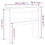 Mesa consola madera contrachapada roble marrón 102x30x80 cm