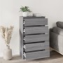 Cajonera de madera contrachapada gris Sonoma 60x36x103 cm