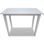 Mesa alta de madera blanca